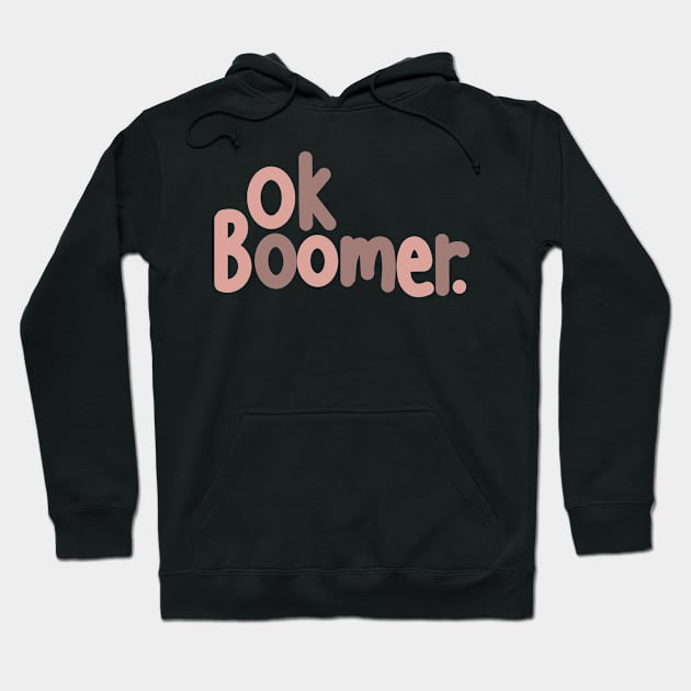 Ok Boomer Meme Design Hoodie by Slletterings